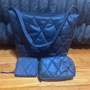 3 piece navy blue Vera Bradley set